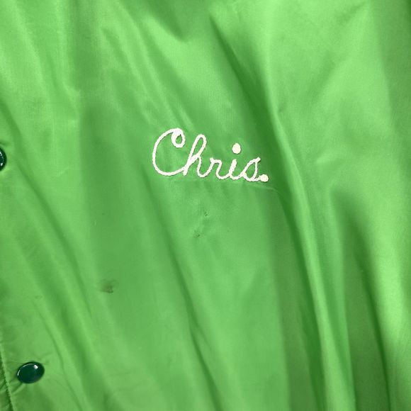 Pla-Jac by Dunbrooke Vtg Jacket Green Mehlville High School Sz Medium Chris USA - Picture 8 of 16